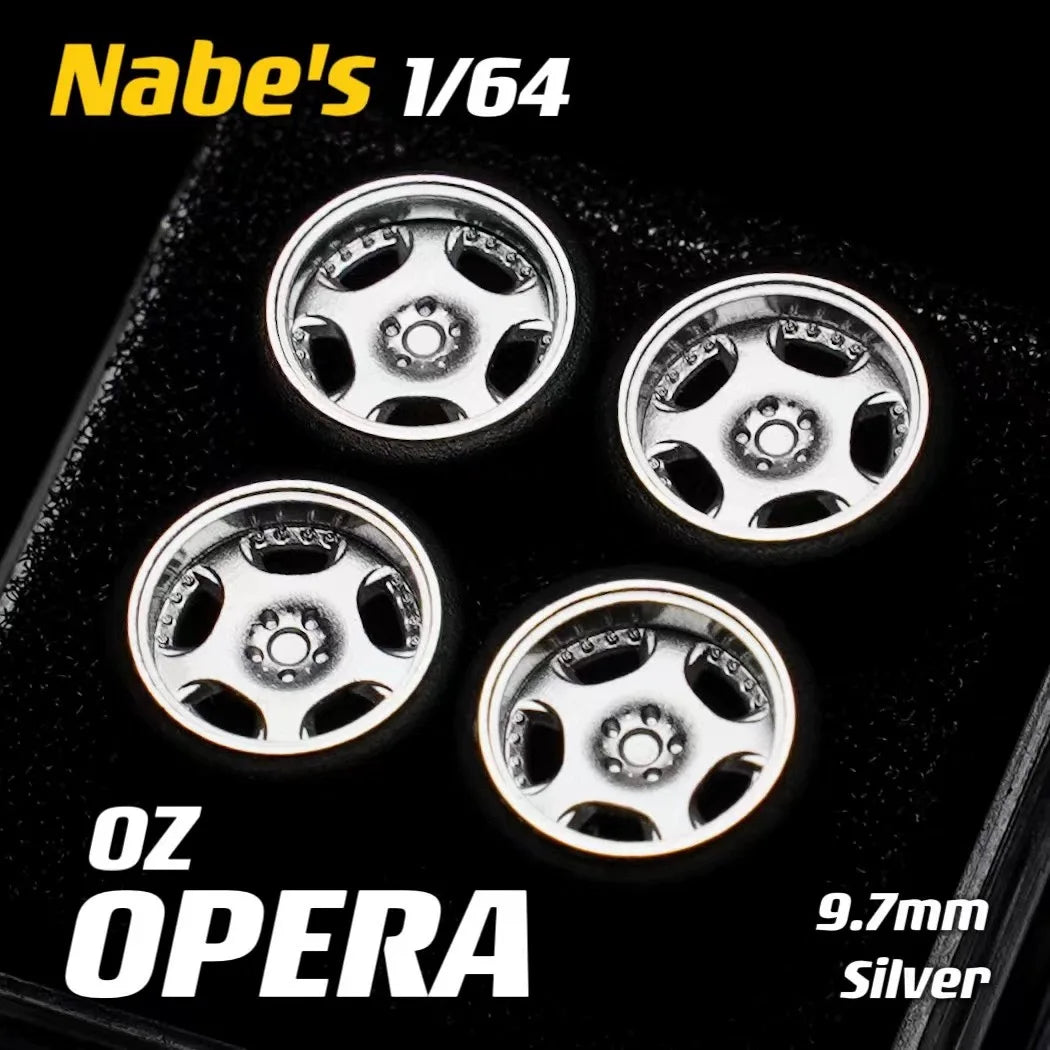 1/64 Chika  Wheels with Rubber Tires Model Car Modified Parts BBS RS  JDM VIP For Hotwheels Tomica MiniGT （Supplied with axle）