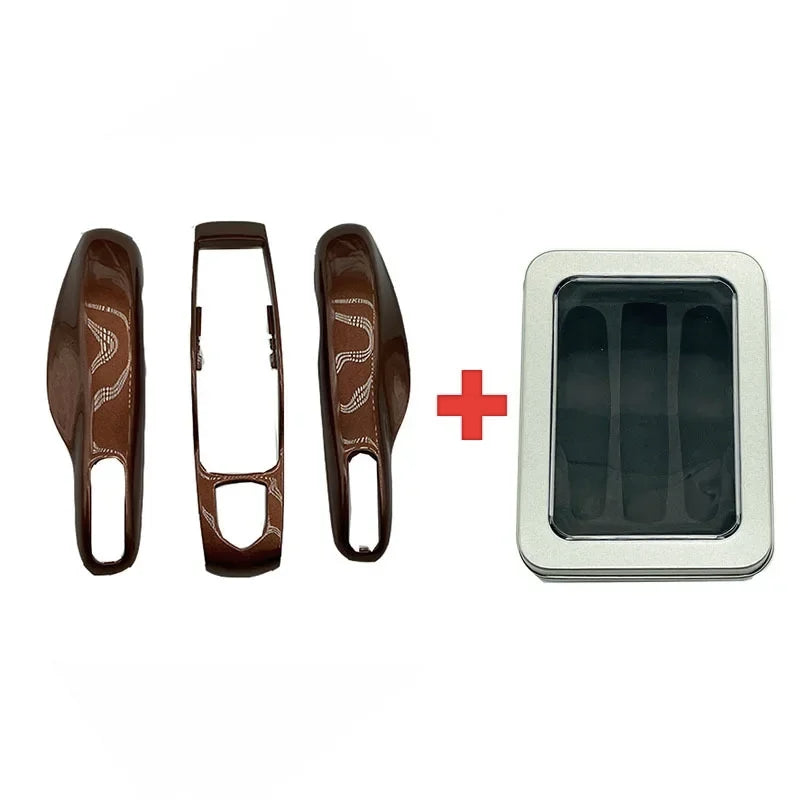 3Pcs Car Smart Remote Key Case Fob Cover Shell for Porsche Panamera Spyder Carrera Macan Boxster Cayman Cayenne 911 970 981 991