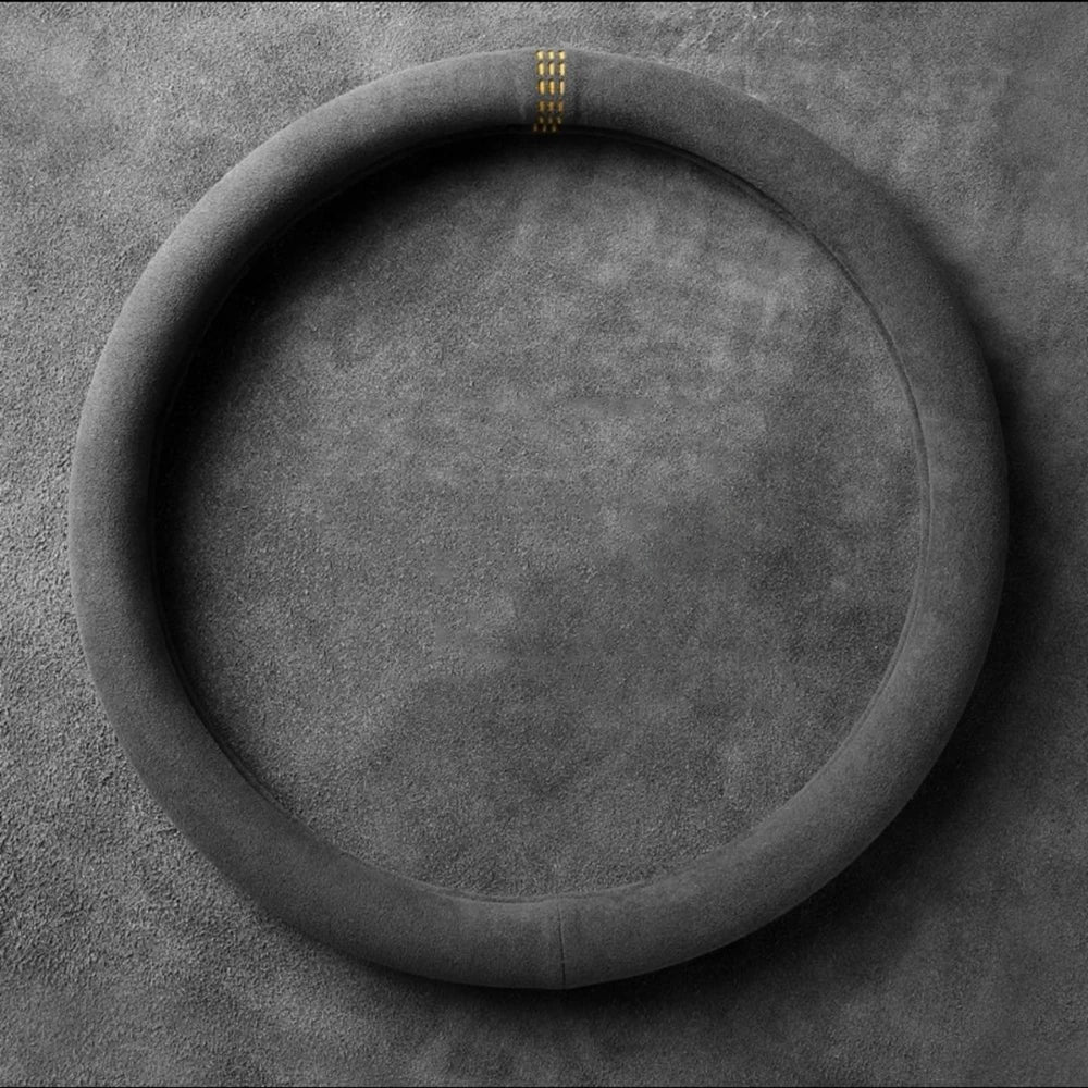 38cm Suede Leather Car Steering Wheel Cover Wear-Resistant For BMW E90 F01 F06 F10 F15 F16 F20 F21 F25 F26 F30 F32 F82 M3 G20 X5