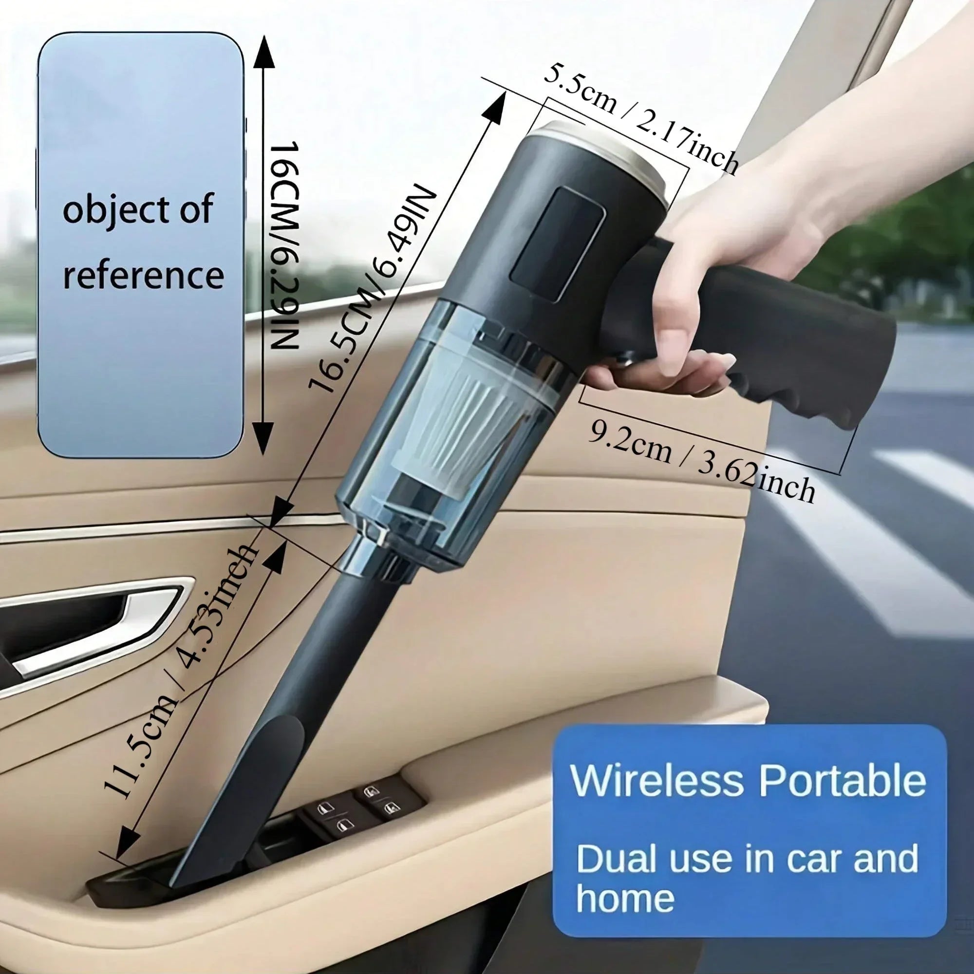 Portable Wireless Car Vacuum Cleaner Wireless Vacuum Cleaner Dual Use for Home and Car 120W High Power Powerful Vacuum Cleaner