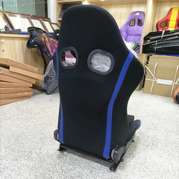 JIABEIR 9003B Universal Sport Slider Adjustable PVC Leather Fabric SIM Bucket Racing Fiberglass Seats Modified Car Seats