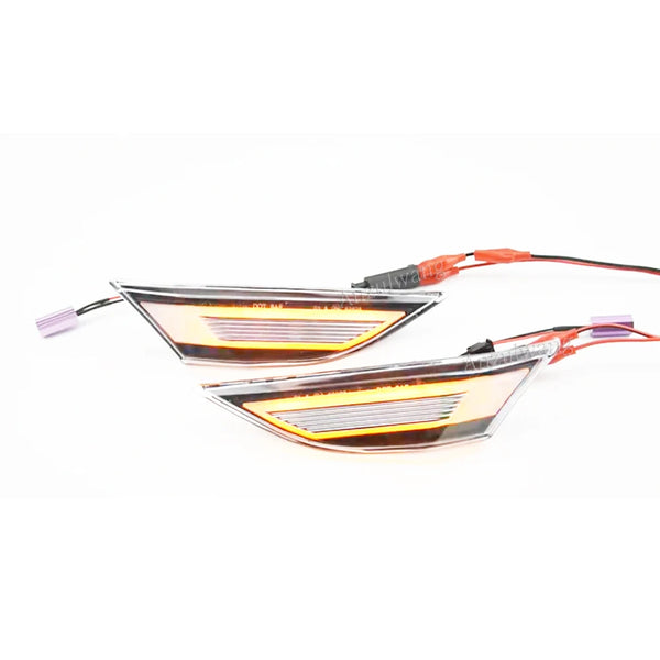 For Porsche 991 981 718 Cayman Boxster Cayenn LED Front Side Marker Lights Turn Signal Lamp 2Pcs
