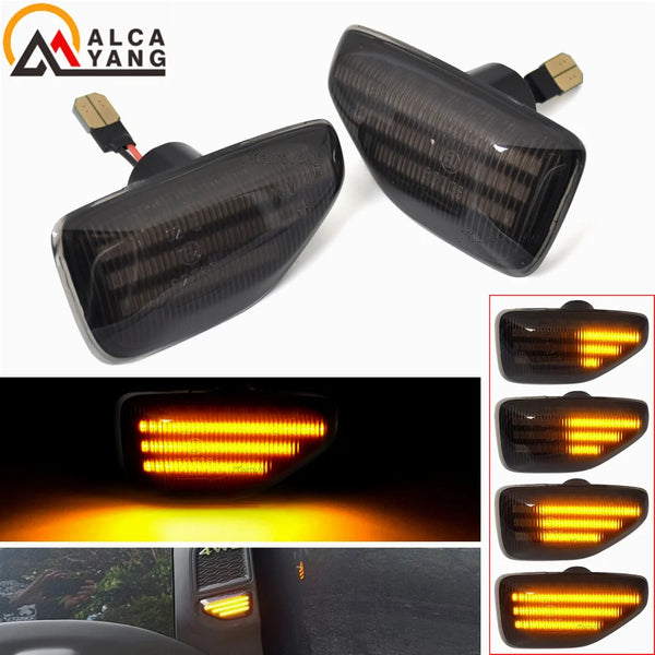 2Pcs Dynamic Amber LED Side Turn Signal Blinker Light for Dacia Logan II Sandero Duster 2018~ Car Styling Indicator Signal Light