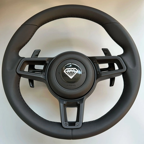 Upgrade Volant Lenkrad Full Leather Steering Wheel for Porsche 911 Boxster 987 996 GT2 Cayenne 957 958 Cayman 981 Panamera Macan
