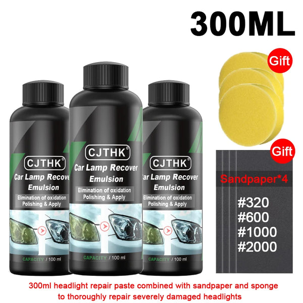 Car Headlight Restoration Polishing Headlamp Scratch Remover Repair Cleaning Paste Remove Oxidation Headlight Polish Liquid