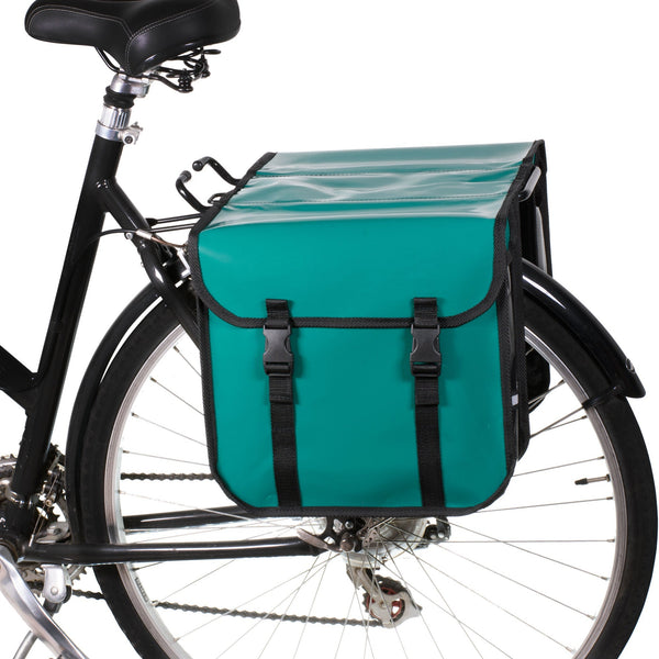 BikyBag Classic CW - Waterproof Bicycle Double Panniers (Forest Green)