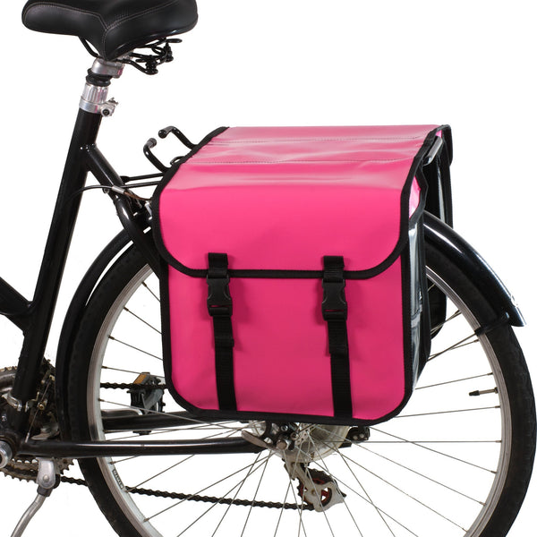 BikyBag Classic CW - Waterproof Bicycle Double Panniers (Pink)