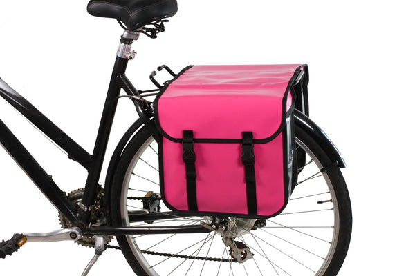 BikyBag Classic CW - Waterproof Bicycle Double Panniers (Pink)