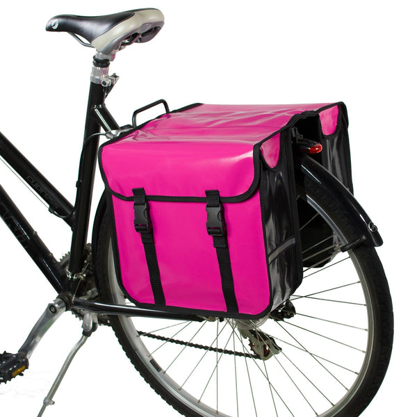 BikyBag Classic CW - Waterproof Bicycle Double Panniers (Pink)