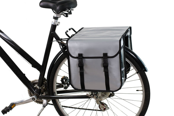 BikyBag Classic CW - Waterproof Bicycle Double Panniers (Silver)
