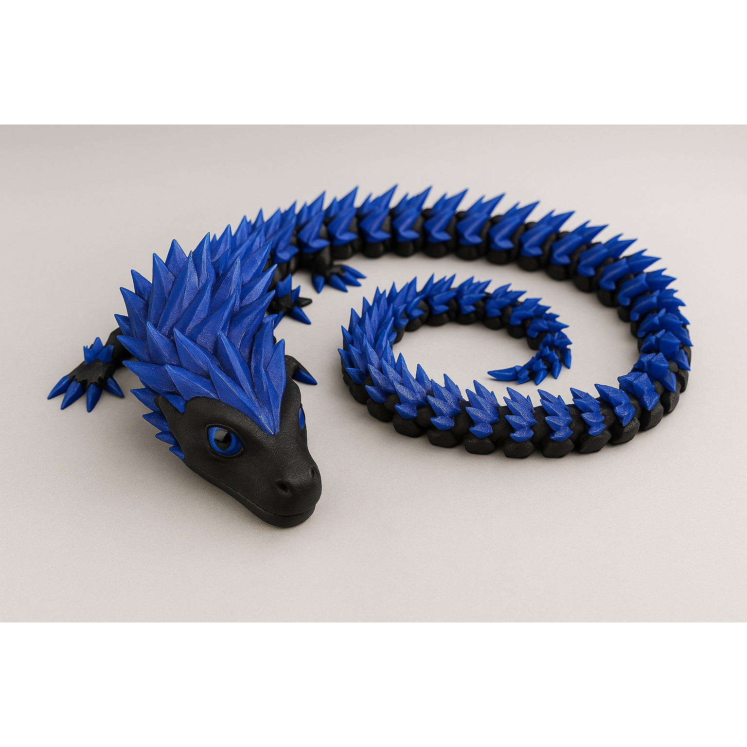 Articulated Dragon – Blue & Black Crystal Edition