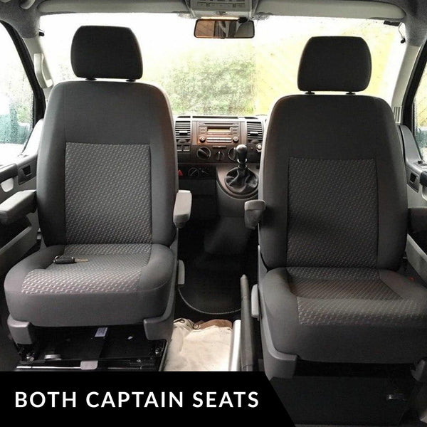 For VW T5, T5.1 Door Pocket Inserts, Rubber, Door Liner (Black) Both Captain Seats Interior Styling ideal presents