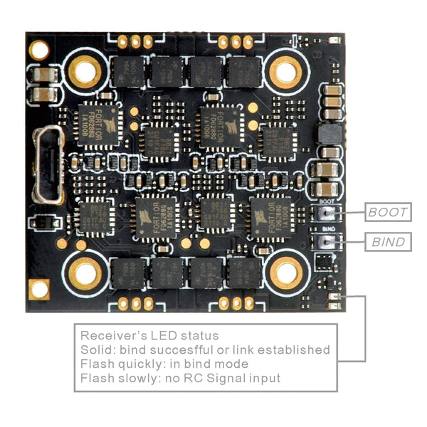 Happymodel ELRS X1 AIO 2-4S F4 Flight Controller