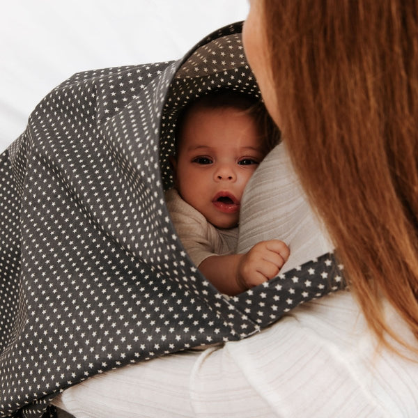 Breastfeed Apron - White Stars