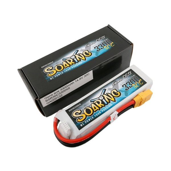 Gens ace G-Tech Soaring 3300mAh 14.8V 30C 4S1P Lipo Battery Pack with XT90 plug