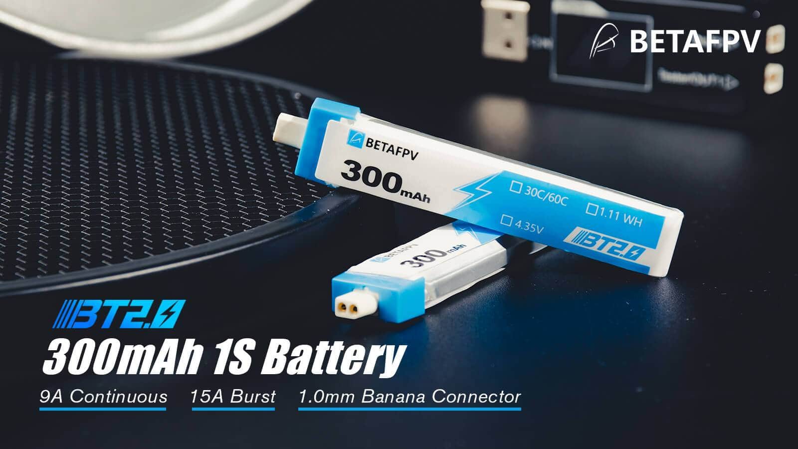 BetaFPV BT2.0 300mAh 1S 30C Battery (pack of 8)