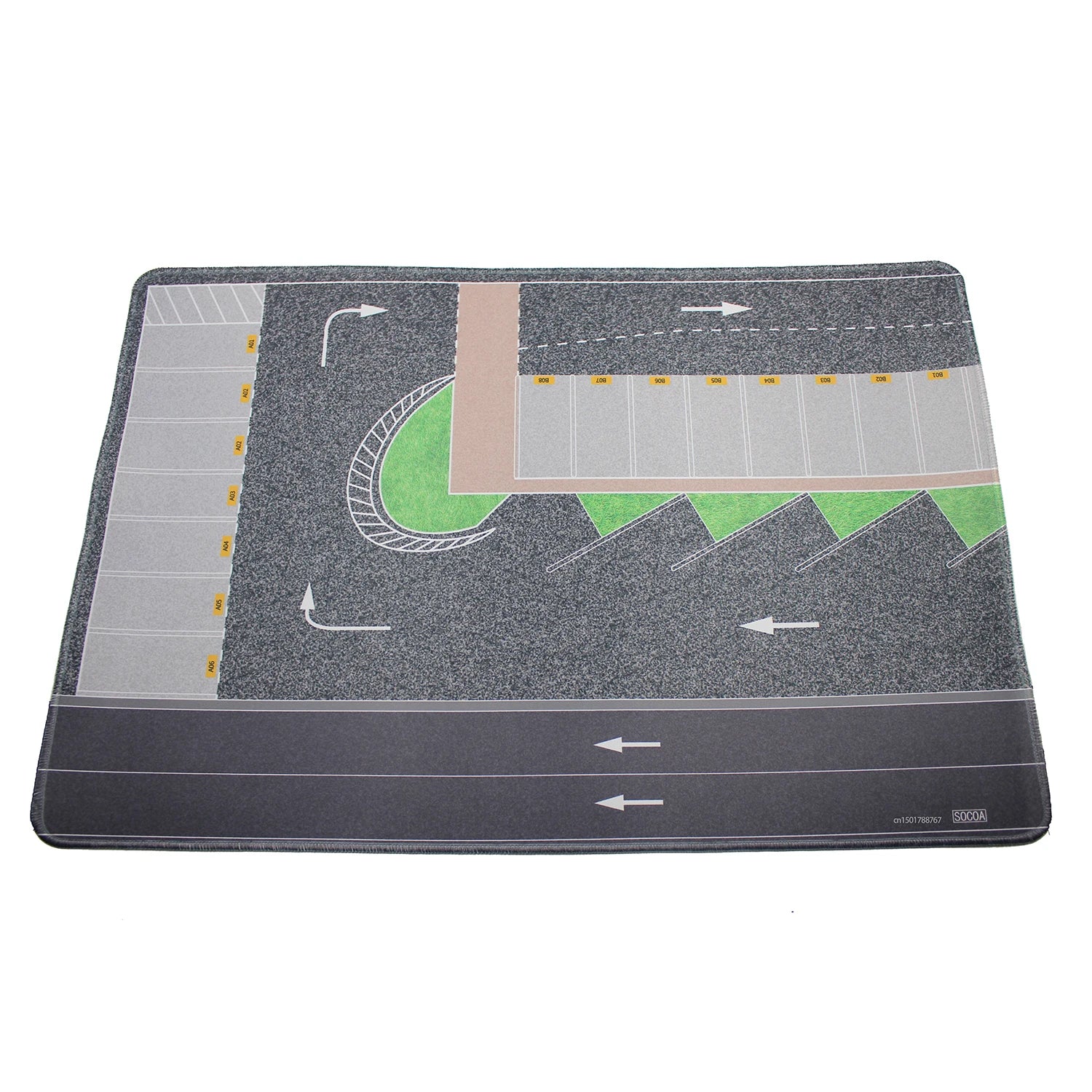1:64 Scale Parking Road Garage Football Field Toy Mat Mouse Pad For Diecast Car Model Dolls Scene Display