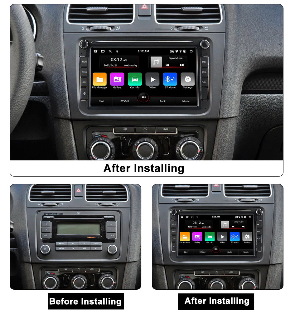 Volkswagen/Seat/Skoda Universal 8 Inch CarPlay and Android Auto Screen