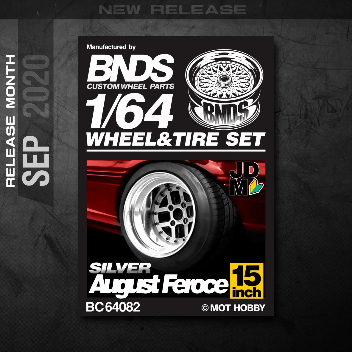 1/64 Alloy Wheels With Rubber Tires By BNDS Assembly Rims Modified Parts for Model Car Refitted VIP Style No.64053-64088