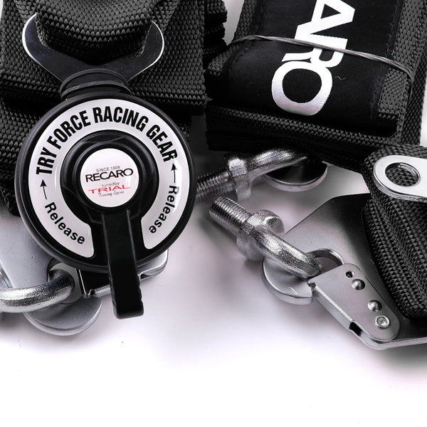 Racing JDM 4 Point 3 Inch Seat Belt Adjustable Sport Drift Snap-On Harness Quick Release Shoulder Strap Seatbelt for RECARO