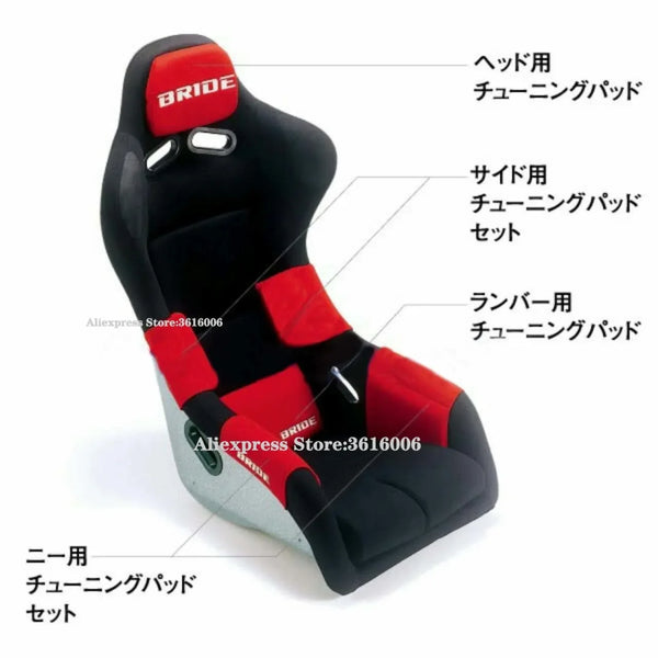 1X JDM BRIDE RECARO Headrest Tuning Pad For Head Rest Cushion Car Bucket Racing Seat