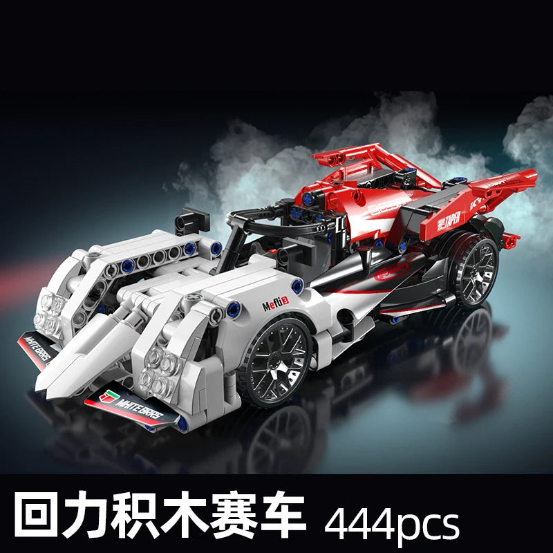 MOC Technical Red Car Building Blocks Set Creative Racing Model Kit DIY Creative Assembly Bricks Toys Birthday Christmas Gift