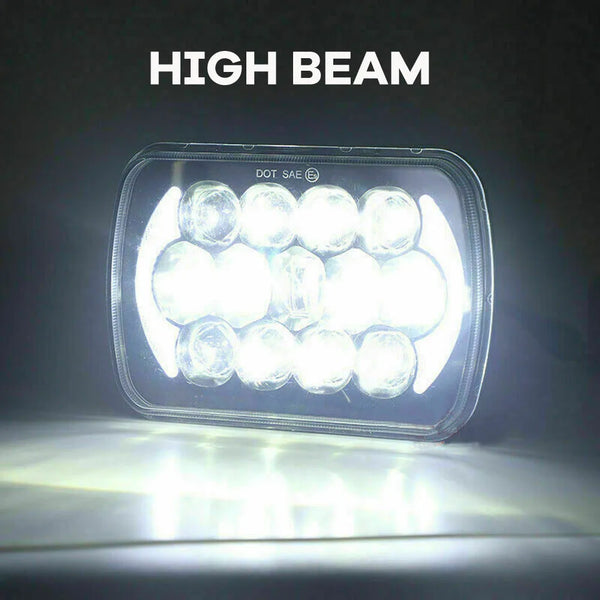 5X7" 7x6 Inch Rectangle LED Headlight DRL Brightest For Toyota Pickup Truck Toyota Pickup MR2 Celica Supra Nissan 240SX