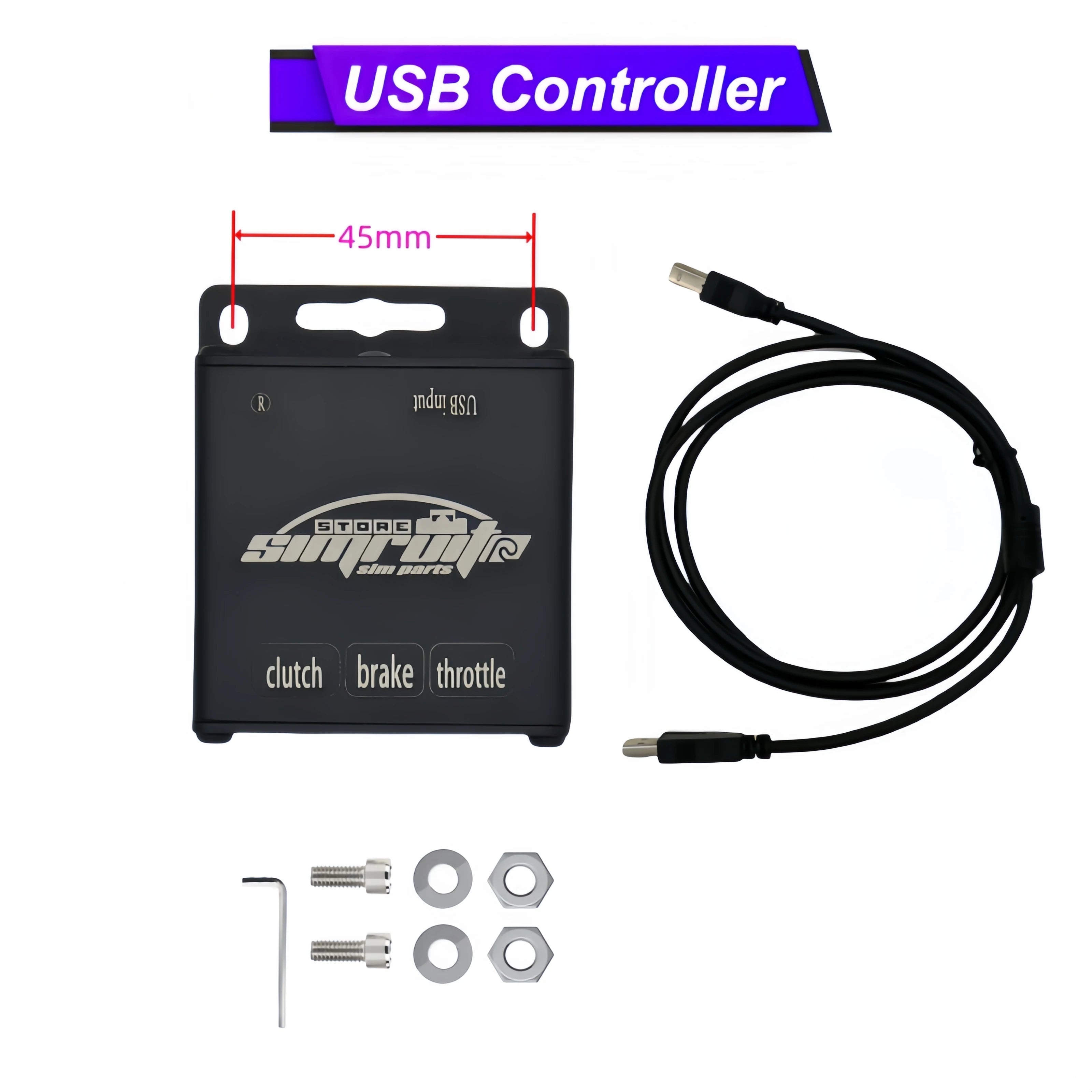 SimRuito Sim Racing Pedals Simulator Cockpit Metal material For PC 200KGLoad cell Driving Simulator ﻿