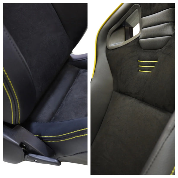 JiaBeir 1039RM Series Comfortable Universal Reclining Black PVC Carbon Look Leather Adjustable Racing Seats