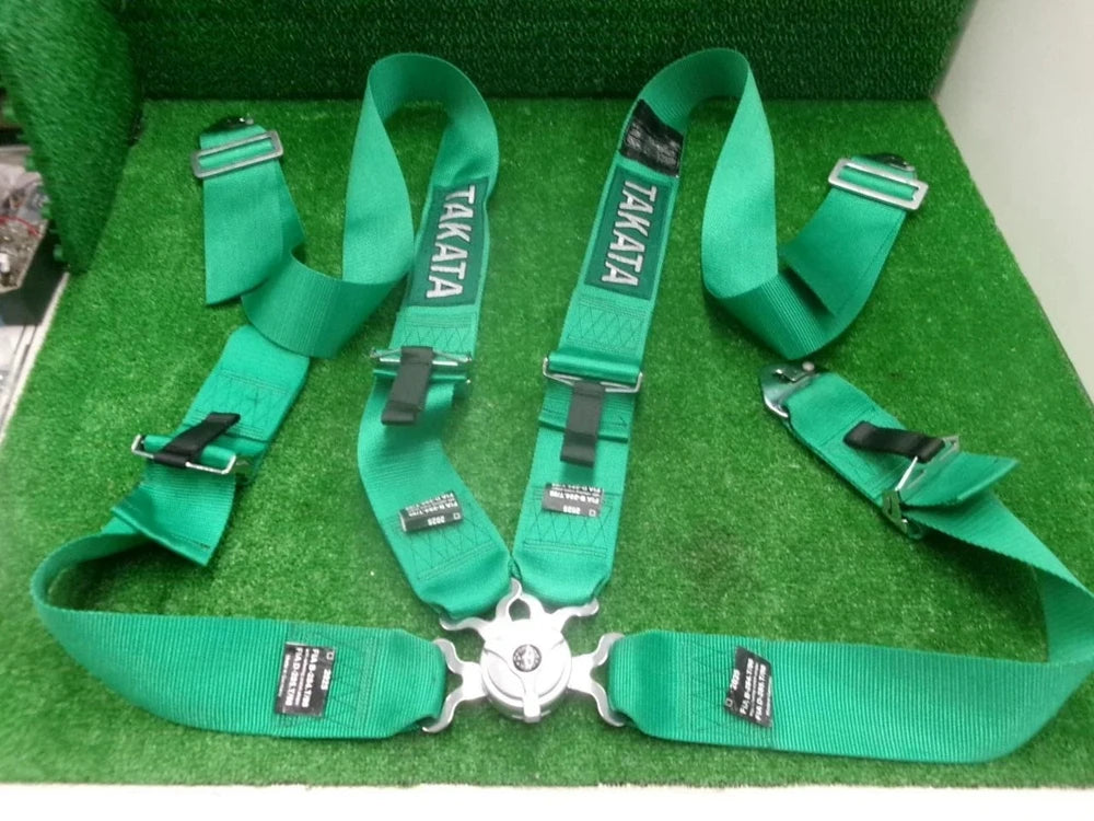 JDM TA Sabelt 3Inch Universal 4 Point Mounting Racing Sabelt Seat Belt Safety Harness High Grade Strap Nylon Belts For VW Toyota