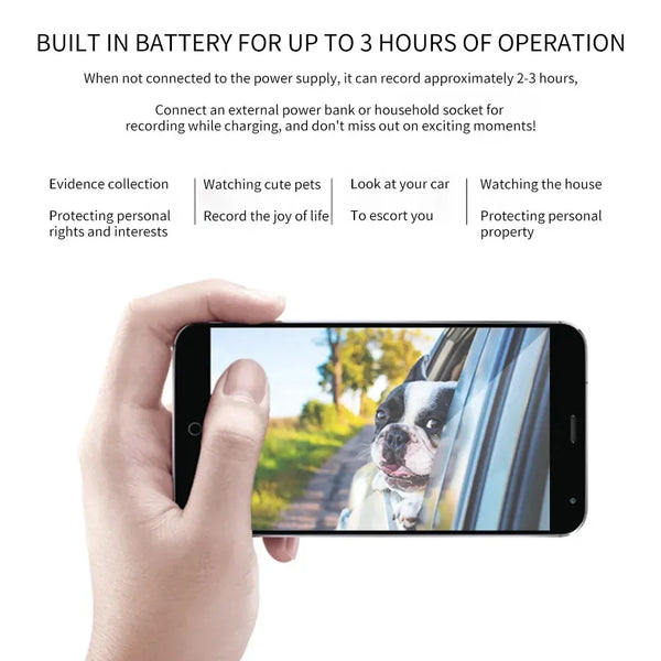 X5 Mini Camera HD1080P Compact Wireless WIFI Camera with Recording Function, Suitable for Outdoor Camping at Home