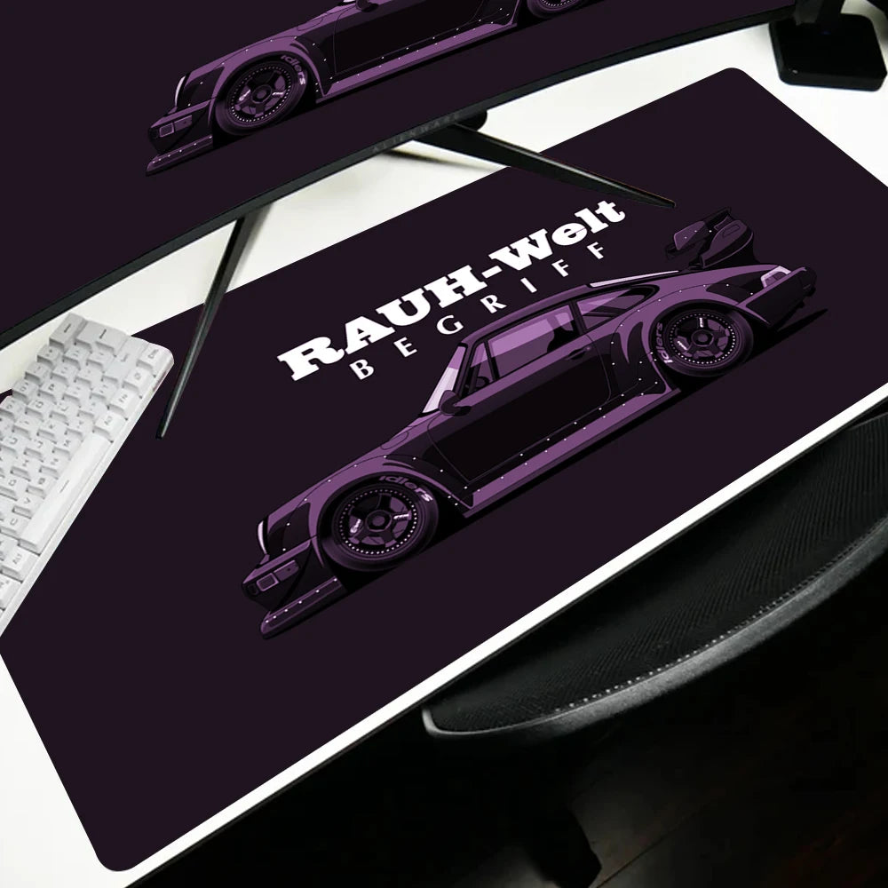 Japan sports car jdm RWB 911 964 933 XXL Mousepad Boy Pad Natural Rubber mousepad Desk Mat Anime Lock edge Mousepad
