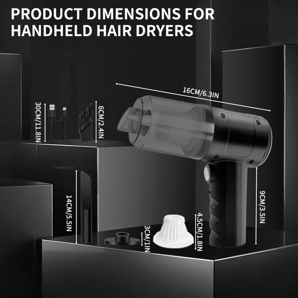 3-in-1 Vacuum Cleaner USB Charging Portable Suction And Blowing Function for Small Car And Household Use