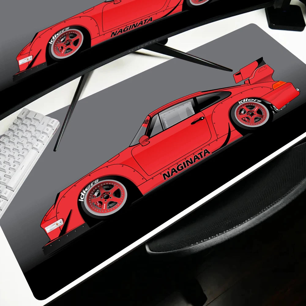 Japan sports car jdm RWB 911 964 933 XXL Mousepad Boy Pad Natural Rubber mousepad Desk Mat Anime Lock edge Mousepad