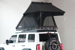 WEIER WERT-001S Vehicle Hard shell Triangle Roof Top Tent - For Car / RV / Pickup / Van / Camper / 4x4 - 2 Person 300Kg + 7mm Mattress + Ladder + LED Light + Shoe Bag