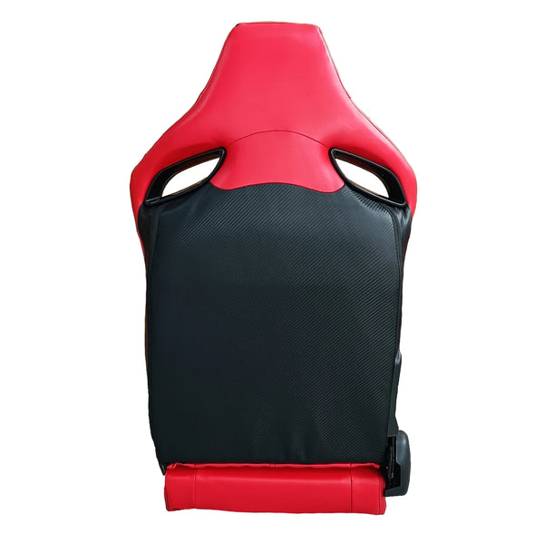 JIABEIR 9007 Red Leather Adjustable Interior Accessories Simulator Sim Bucket Car Racing Seats