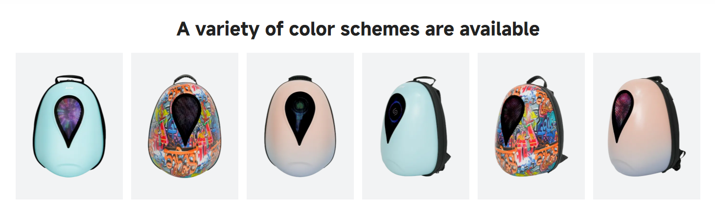 Biosled Technology LOY Sea Heart Bluetooth App LED Backpack Rucksack Luggage - Motorcycle Helmet Leisure Urban Sports Laptop Travel Flight Bag