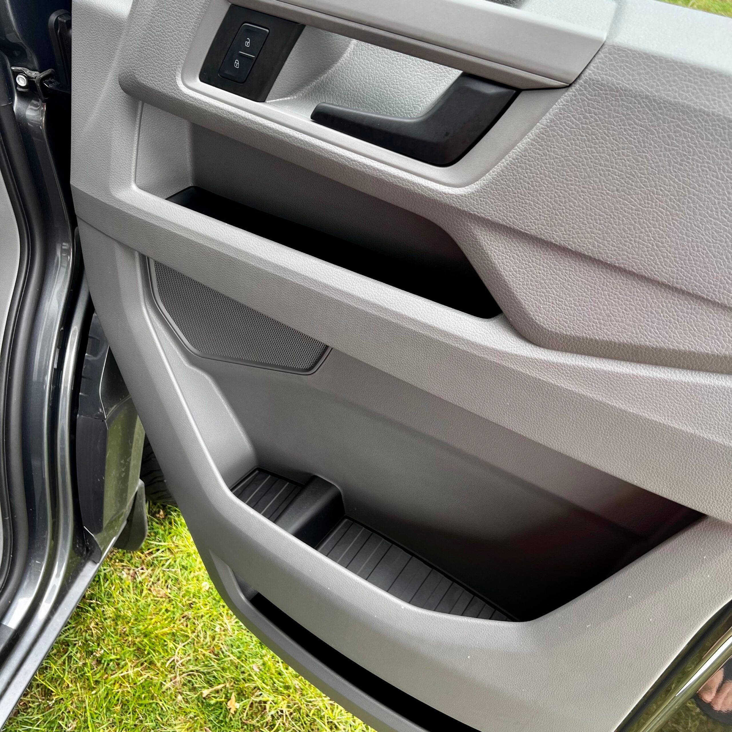 For MAN TGE Rubber Door Liner Pocket Inserts Black | Van-X