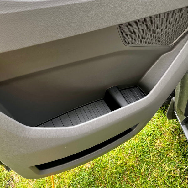 For MAN TGE Rubber Door Liner Pocket Inserts Black | Van-X