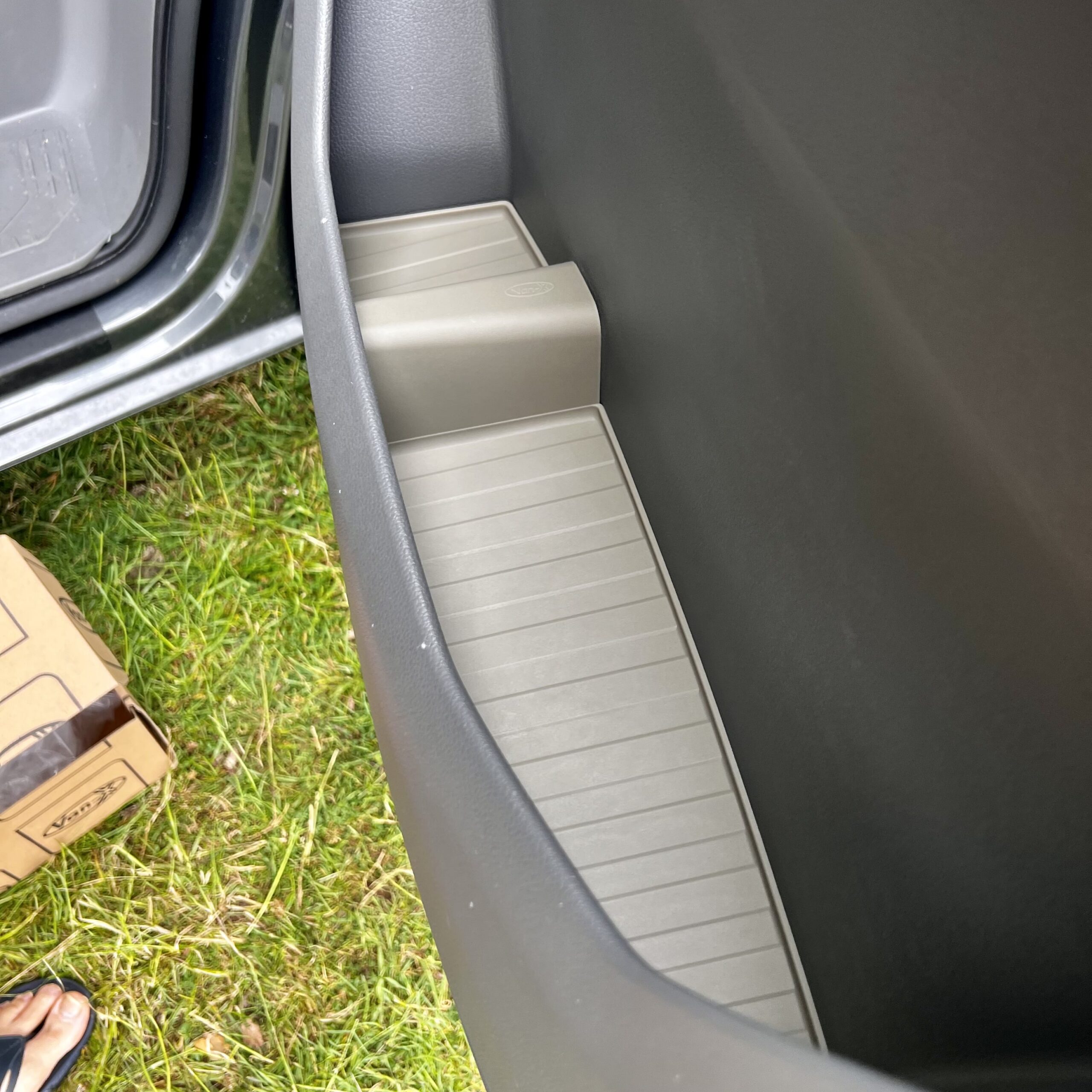 For MAN TGE Rubber Door Liner Pocket Inserts Grey | Van-X