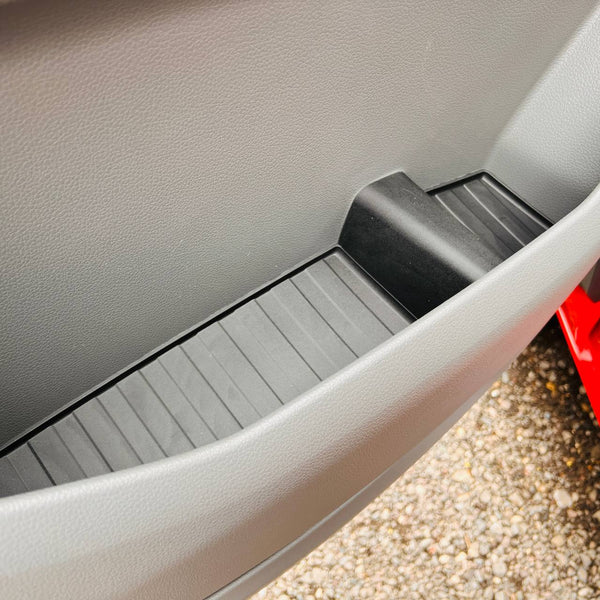 For MAN TGE Rubber Door Liner Pocket Inserts Black | Van-X