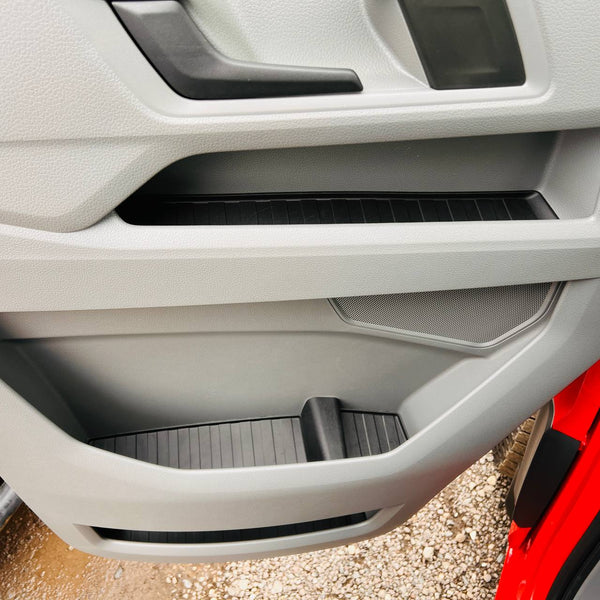 For VW Crafter New Shape Rubber Door Liner Pocket Inserts Black