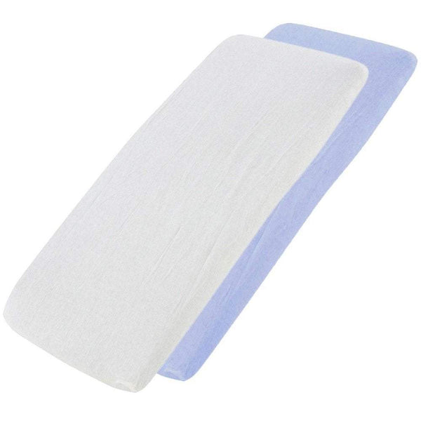 Crib Jersey Fitted Sheets 100% Cotton 40x90cm - Pack Of 2 - Fits All Models