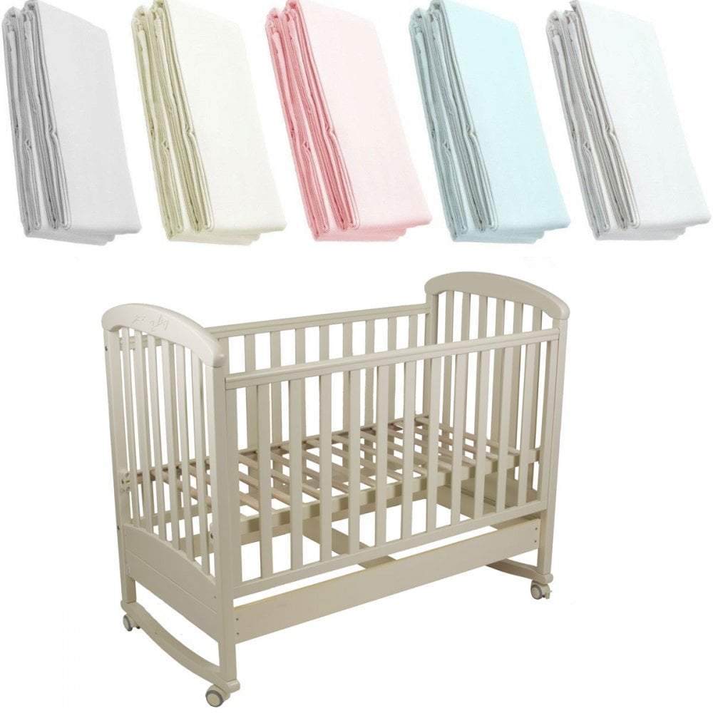 Crib Jersey Fitted Sheets 100% Cotton 40x90cm - Pack Of 2 - Fits All Models