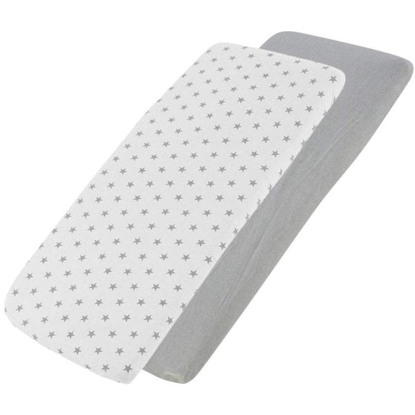 Crib Jersey Fitted Sheets 100% Cotton 40x90cm - Pack Of 2 - Fits All Models