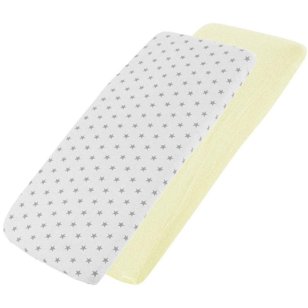 Crib Jersey Fitted Sheets 100% Cotton 40x90cm - Pack Of 4 - Fits All Models