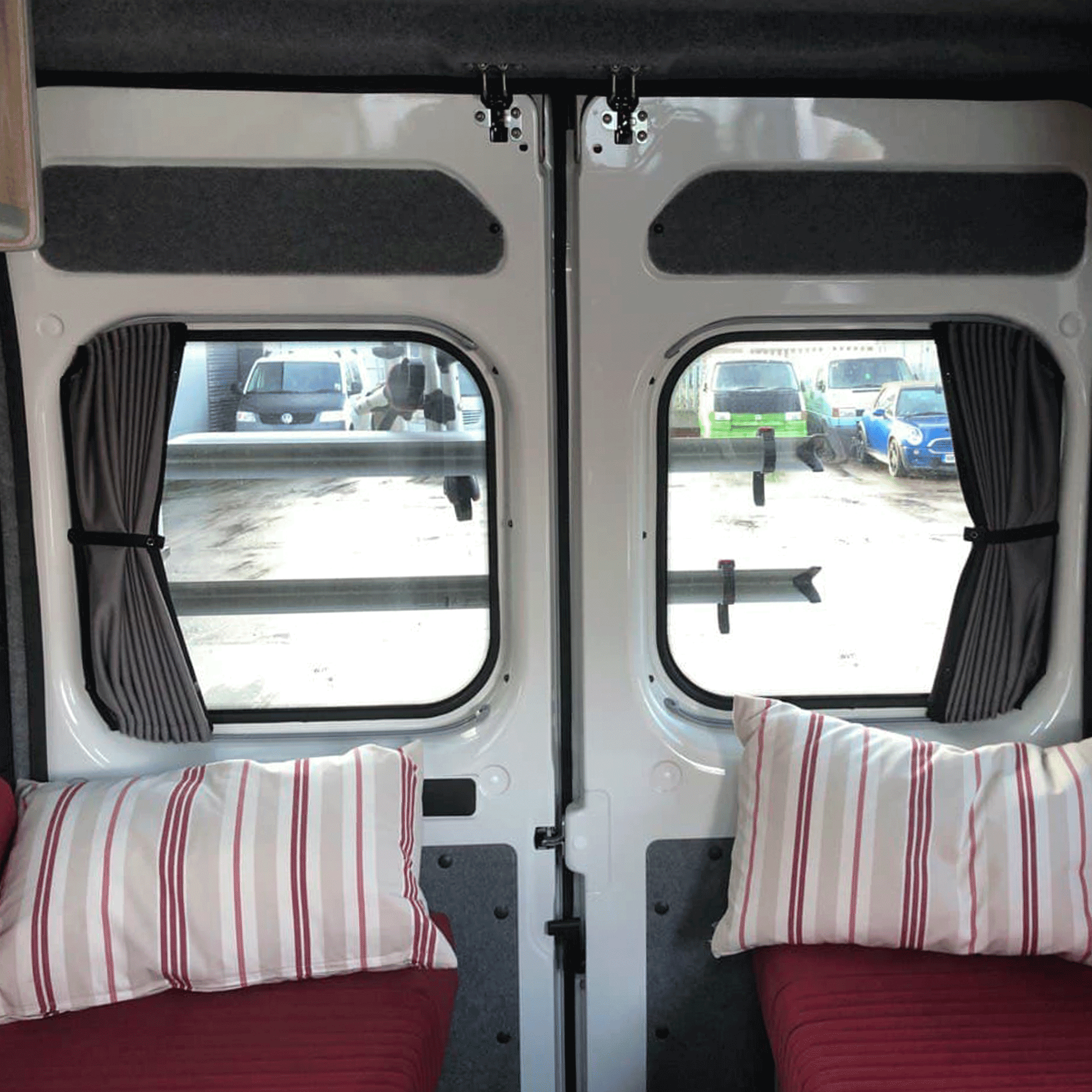For Fiat Ducato & Ram ProMaster Curtain Kit For Barndoor Windows - Premium Quality by Van-X