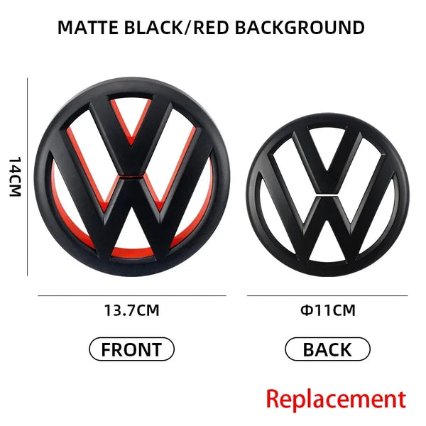 Car Front Grill Badges Rear Trunk Emblem Lid Covers Logo Sticker For VW Volkswagen Golf 6 golf6 MK6 GTI