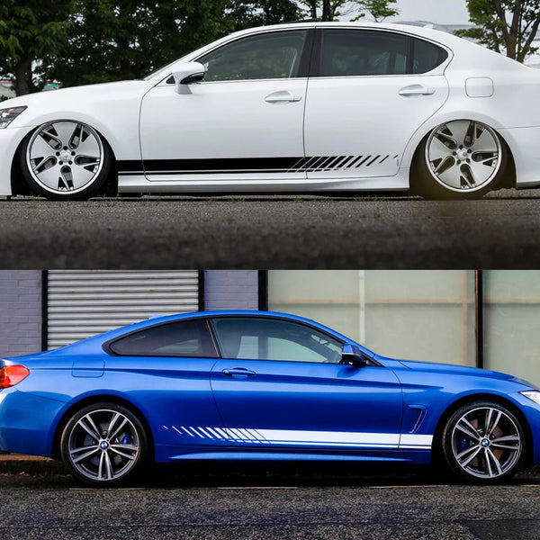 Car Sticker For Audi Volkswagen VW Ford BMW Toyota Honda Mercedes Benz Renault Auto Side Stripe DIY Decal Car Tuning Accessories