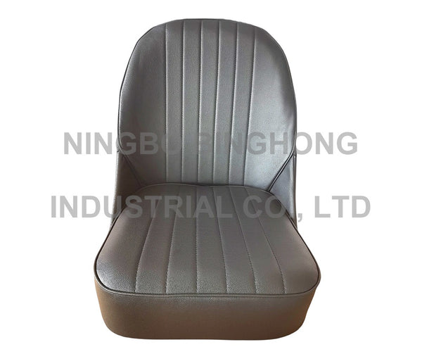 BINGHONG SINGLE / INDIVIDUAL (x1) RSXL-22 Universal Classic Retro Vintage Period Bucket Seat Black Synthetic Leather